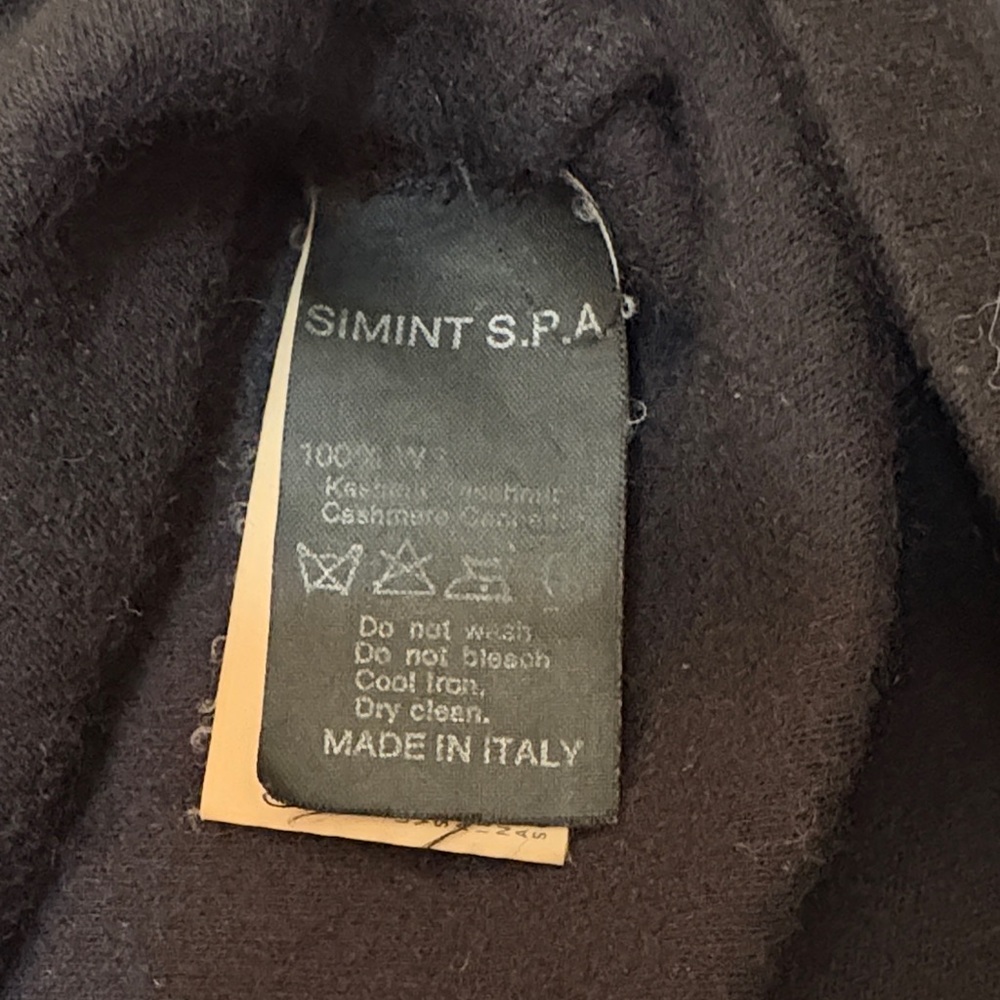 Giorgio Armani Dark Blue Cashmere Tee Size 36 - Picture 8 of 10